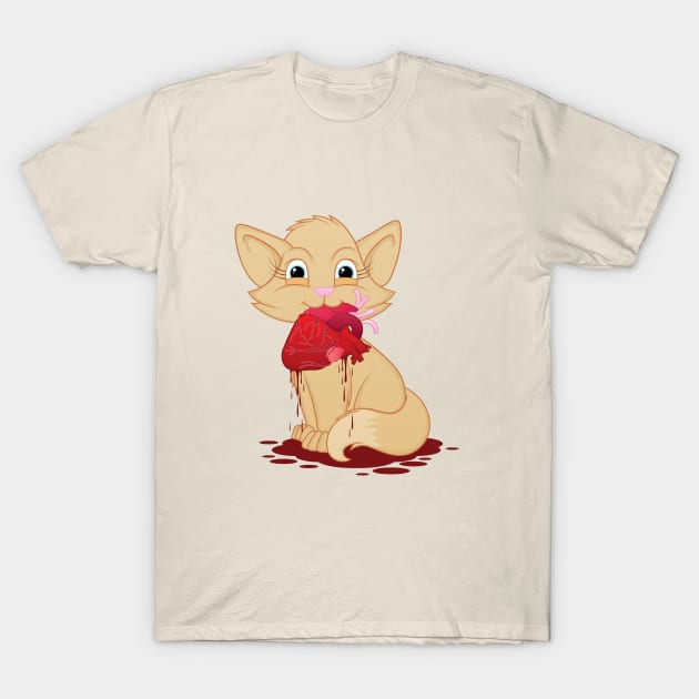 Cat with Heart T-Shirt by Woah_Jonny